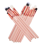 Base Maquillaje Professional Set de Brochas - RFAIKA 12 Piezas Pinceles de Maquillaje Suaves Belleza Maquillaje, Sombras de Ojos set de Brochas Cosmético Fundación Ojo Cara Sonrojo Cepillos Polvos Maquillaje (Rosa)