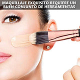 Base Maquillaje Professional Set de Brochas - RFAIKA 12 Piezas Pinceles de Maquillaje Suaves Belleza Maquillaje, Sombras de Ojos set de Brochas Cosmético Fundación Ojo Cara Sonrojo Cepillos Polvos Maquillaje (Rosa)