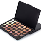Hennta ¡Nuevo Cosmetic Matte Eyeshadow Cream Paleta de Maquillaje Shimmer Set 40 Color + Brush Set