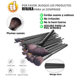 Base Maquillaje Professional Set de Brochas - RFAIKA 32 Piezas Pinceles de Maquillaje Suaves Belleza Maquillaje - Sombras de Ojos Set de Brochas Cosmético Fundación Ojo Cara Sonrojo Cepillos Polvos Maquillaje (negro)