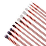 Base Maquillaje Professional Set de Brochas - RFAIKA 12 Piezas Pinceles de Maquillaje Suaves Belleza Maquillaje, Sombras de Ojos set de Brochas Cosmético Fundación Ojo Cara Sonrojo Cepillos Polvos Maquillaje (Rosa)