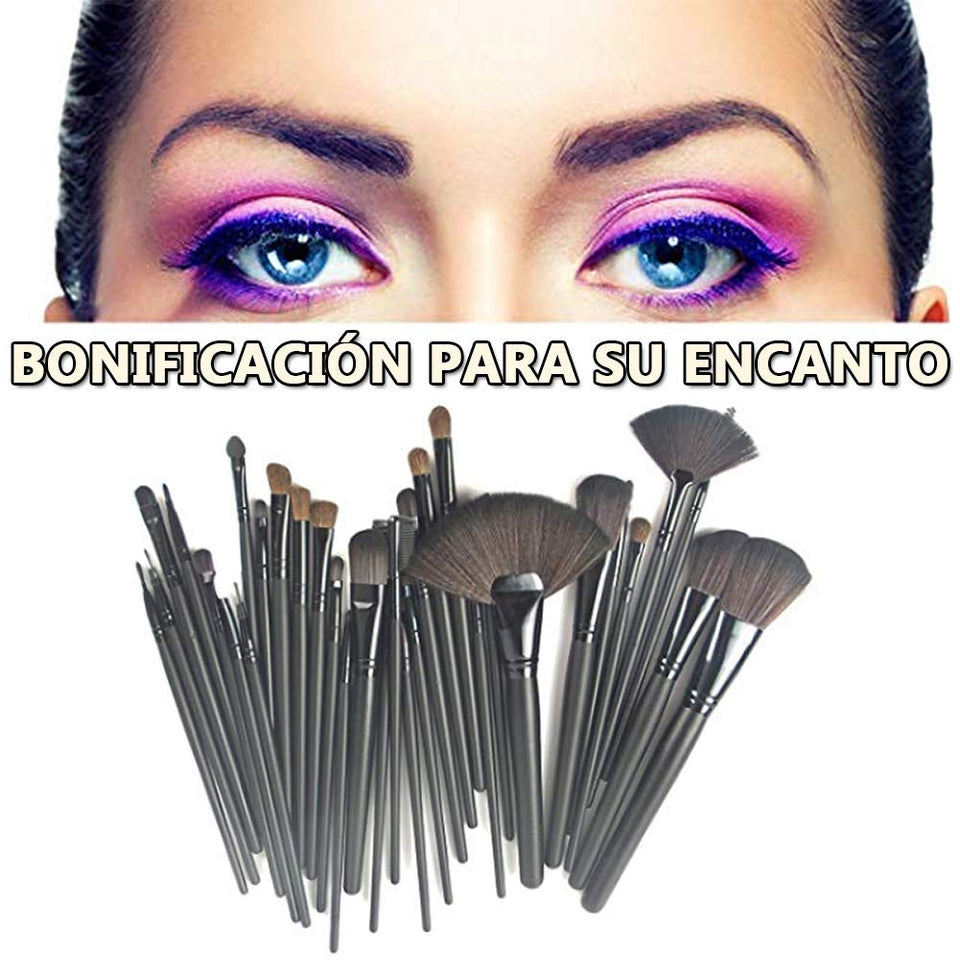 Base Maquillaje Professional Set de Brochas - RFAIKA 32 Piezas Pinceles de Maquillaje Suaves Belleza Maquillaje - Sombras de Ojos Set de Brochas Cosmético Fundación Ojo Cara Sonrojo Cepillos Polvos Maquillaje (negro)