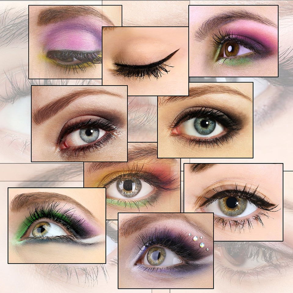 Qivange Brochas de Ojos Kit de Brochas de Maquillaje con Bolsa (12pcs Rosado con Oro Rosa)