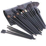 Base Maquillaje Professional Set de Brochas - RFAIKA 32 Piezas Pinceles de Maquillaje Suaves Belleza Maquillaje - Sombras de Ojos Set de Brochas Cosmético Fundación Ojo Cara Sonrojo Cepillos Polvos Maquillaje (negro)
